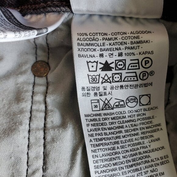 Levi's 501 Dark Wash Distressed Jeans Short Size 28 - Picture 6 of 8